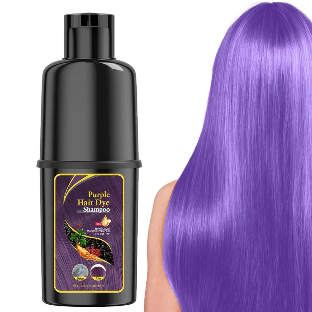 Hair Color Shampoo Black Hair Dye Covering White Hair Shampoo Hair Dye Shampoo Darkening Hair Shampoo Wine Red, Brown, Silver Qme Purple China Mainland