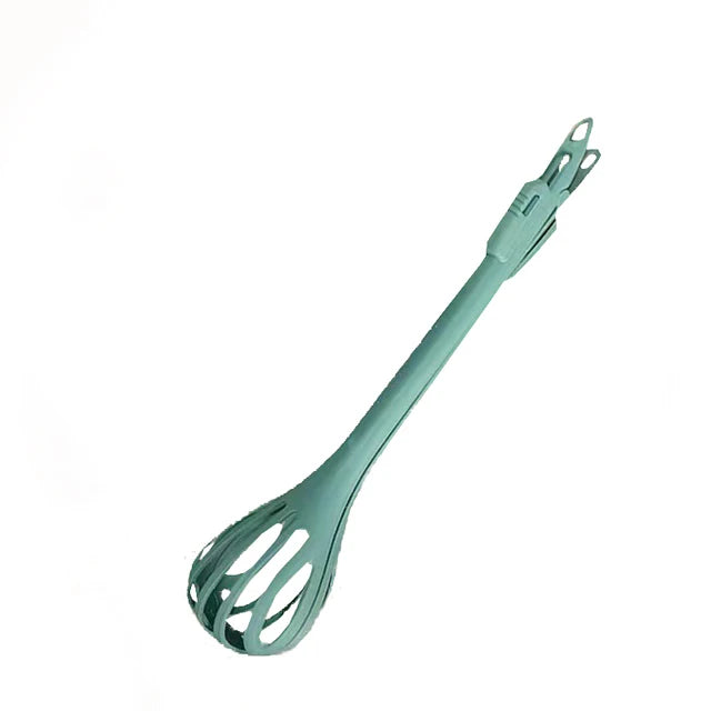 Multifunctional Egg Beater Whisk Milk Pasta Tongs Food Clips Mixer Manual Stirrer Kitchen Cream Bake Tool Kitchen Accessories Qme Green
