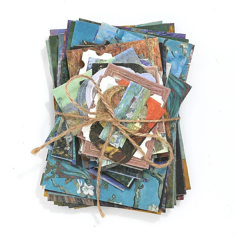 100 pcs/pack Vintage Memo Paper Set DIY Scrapbooking School Supplies Decor Junk Journal Marking Creative Stationery Notes Paper Qme E