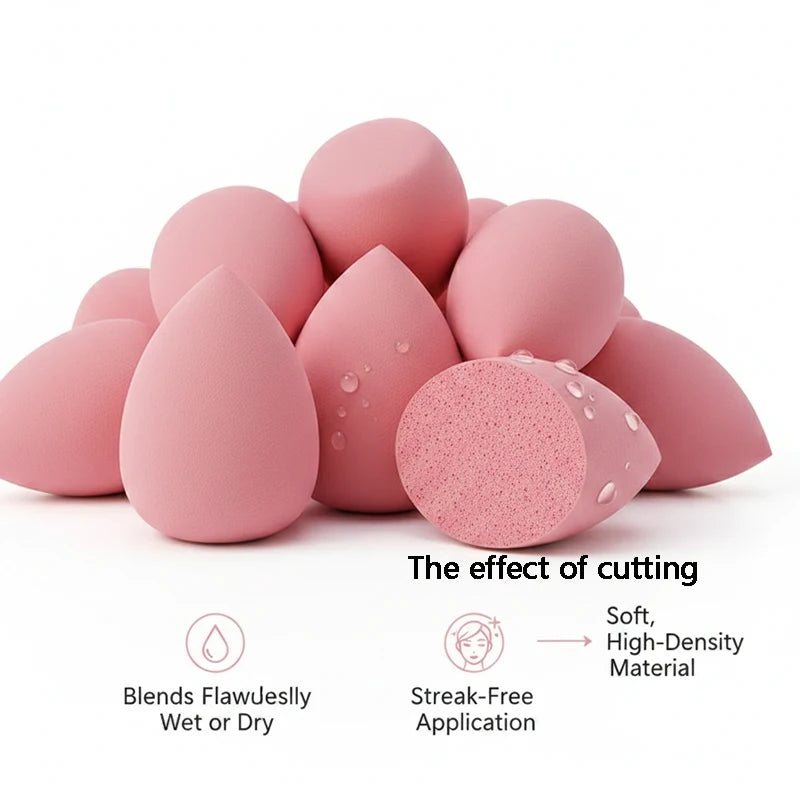 20 Mini Pink Makeup Sponges Foundation Mixing Suitable Liquid Cream Qme