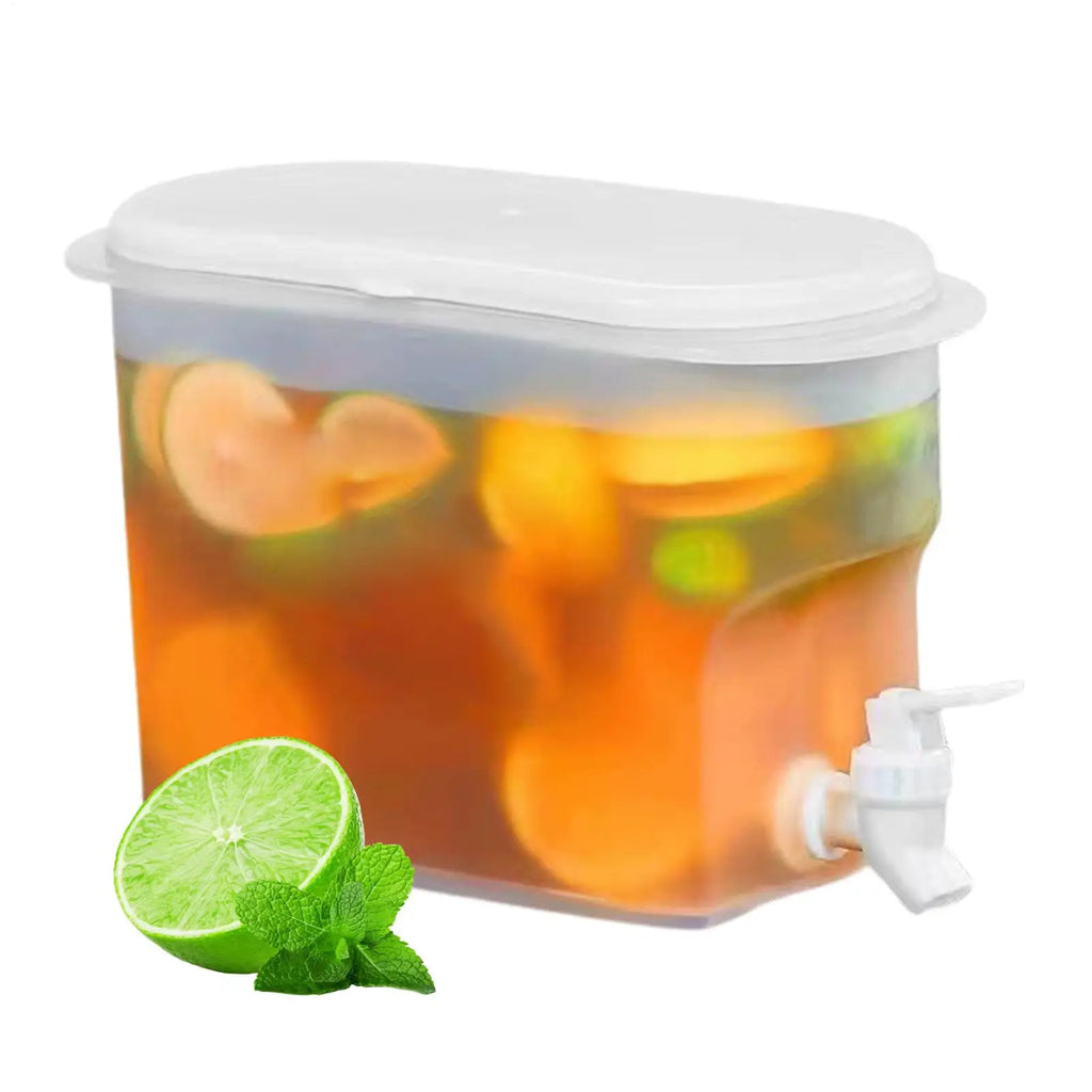 bin Fridge Drink Dispenser Water Jugs Fruit Teapot Lemonade Bucket 2.8L Large Capacity Iced Beverage Dispensers for Kitchen Home Qme