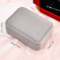 1 round cornered velvet jewelry box, long chain bracelet, ring packaging box, jewelry storage box, necklace box Qme GRAY