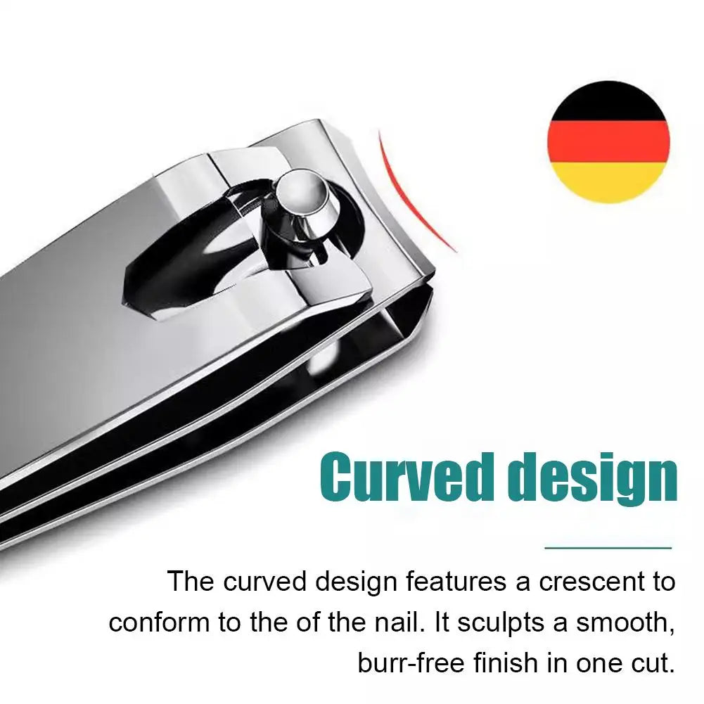 Premium Stainless Steel Nail Clipper Ultra Sharp Sturdy Fingernail Qme