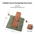 Foldable Foraging Bag Canvas Bushcraft Pouch Storage Bags Easy Qme Green