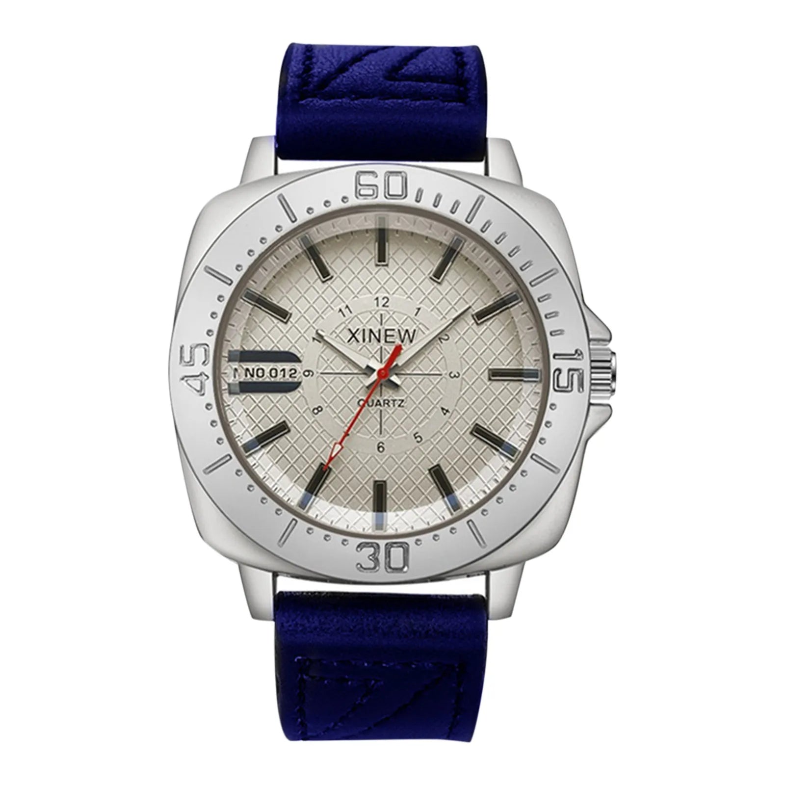 Male Hig-end Fashion Simple Business Leather Band Strap Glass Minimalist Round Dial Versatile Daily Outgoing Quartz Wrist Watch Qme