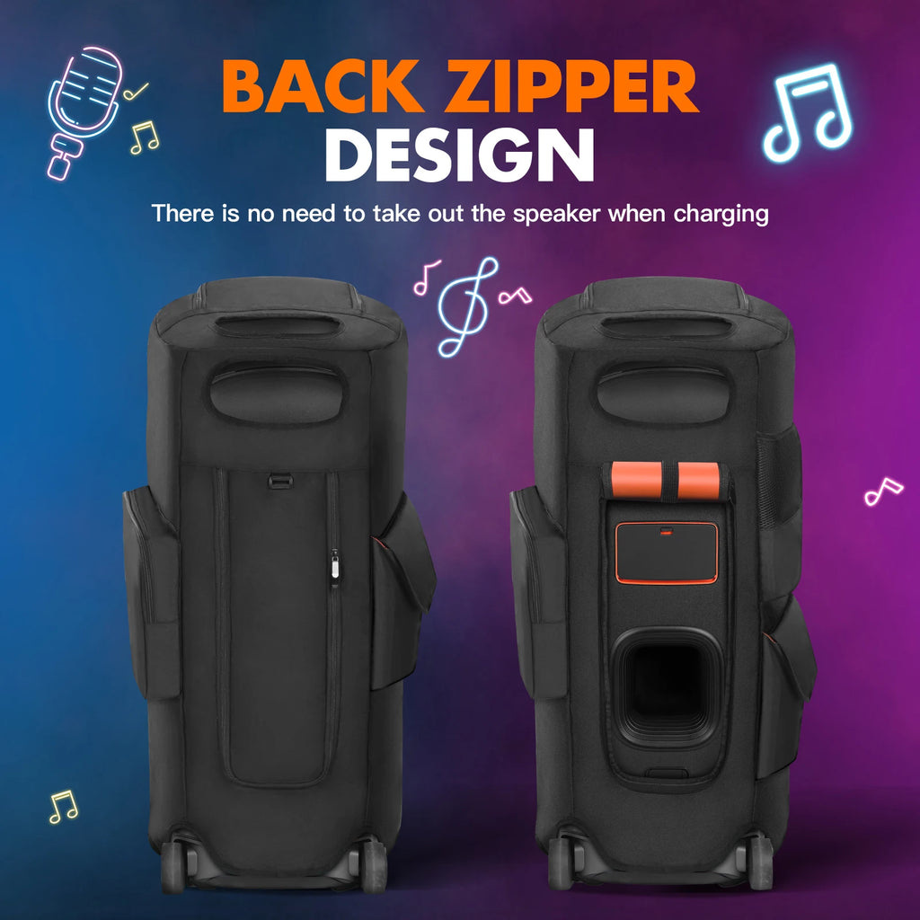 For JBL Partybox 720 Portable Speaker Dust Case with Mic Pocket Padded Speaker Protective Cover Wear-Resist Speakers Accessories Qme