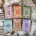 30 Pcs/book antique style hollow lace stickers DIY diary magazine manual decoration collage album scrapbook aesthetic stationery Qme G