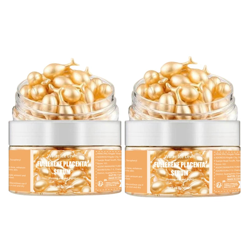 50Pcs Collagen Face Care Capsules Serum Spot Acne Wrinkle Remover Firming Whitening Hyaluronic Acid Essence Skin Care New style Qme 50Pcs 2 bottle