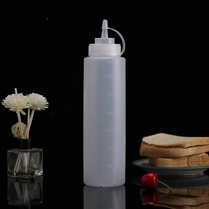 Tomato Salad Sauce Plastic Pointed Seasoning Bottle Squeezed Desktop Seasoning Bottle Multifunctional Kitchen Supplies Qme