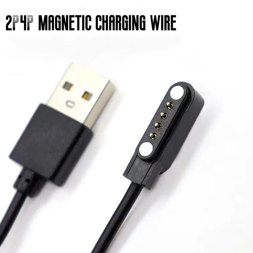 New Smart Watch Charging Cable 4 Pin Magnetic Charger Universal Smart Bracelet Sports Watch 4 Pin Charging Cable 7.62 Pitch Qme