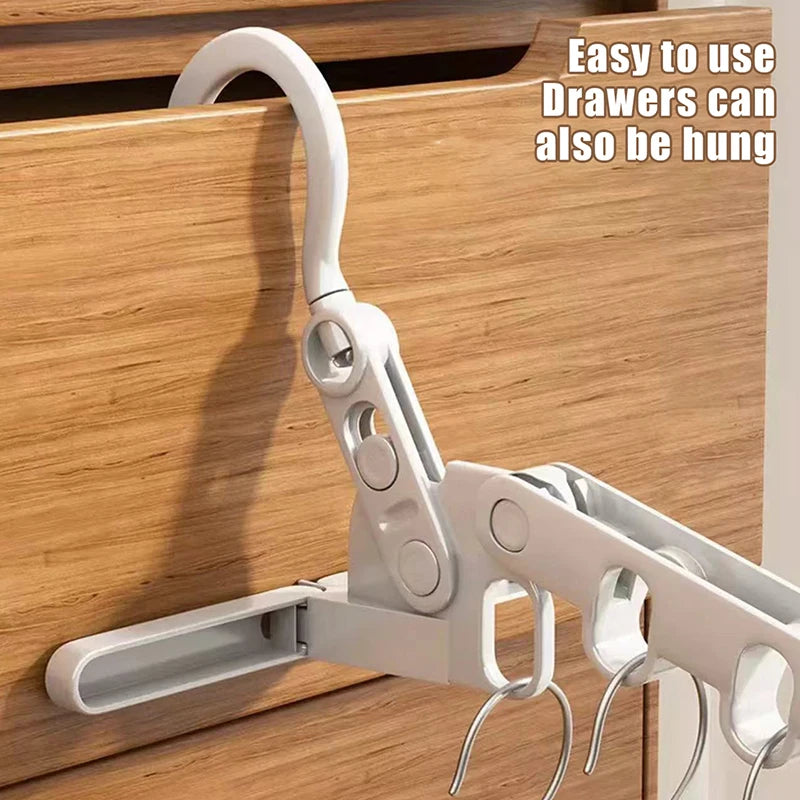 Rack 5 Holes Hotel Camping Portable Foldable Travel Hanger Folding Qme
