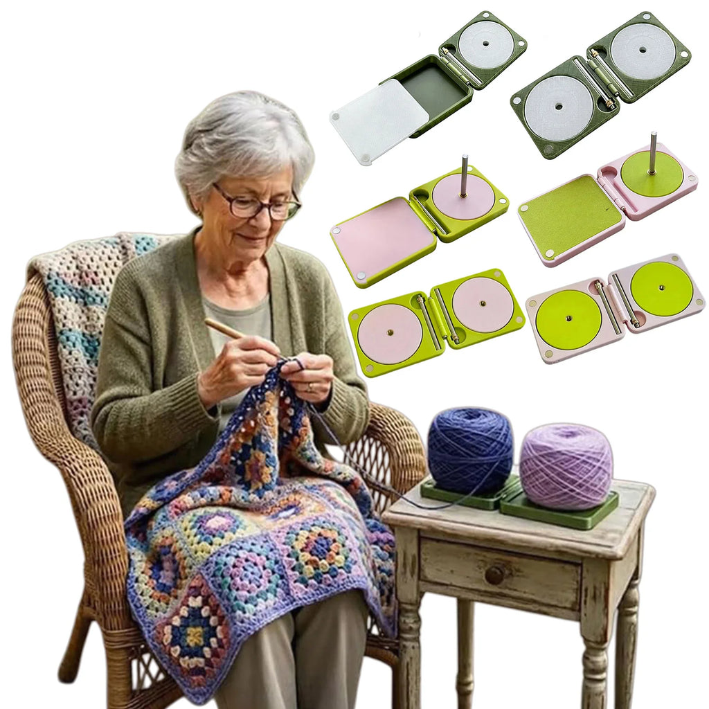 Portable Yarn Holder Travel Yarns Dispenser Multi-Functional Knitting Accessory Box Practical Gifts for Knitters Crocheters Qme
