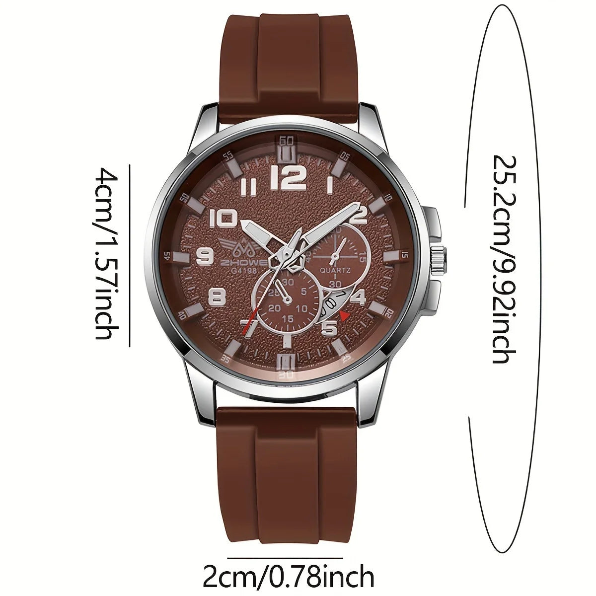6pcs - Casual Fashion Business Silicone Scale Calendar Men's Youth Quartz Watch Men's Watch Set Student Quartz Watch Qme