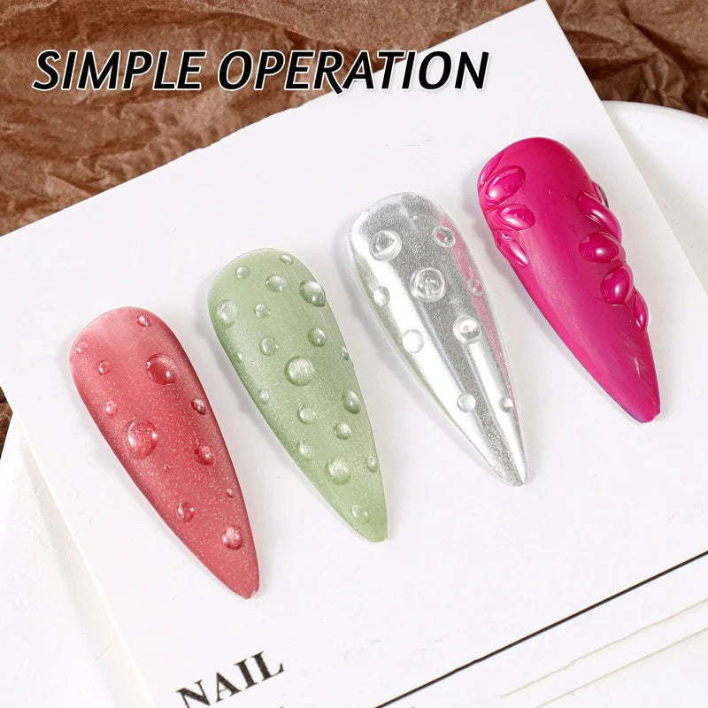 8ml Aqua Drop Sculpting Gel, No Wipe Water Beading 3D Nail Art Gel, UV LED Curable High Gloss Transparent Modeling Nail Gel Qme