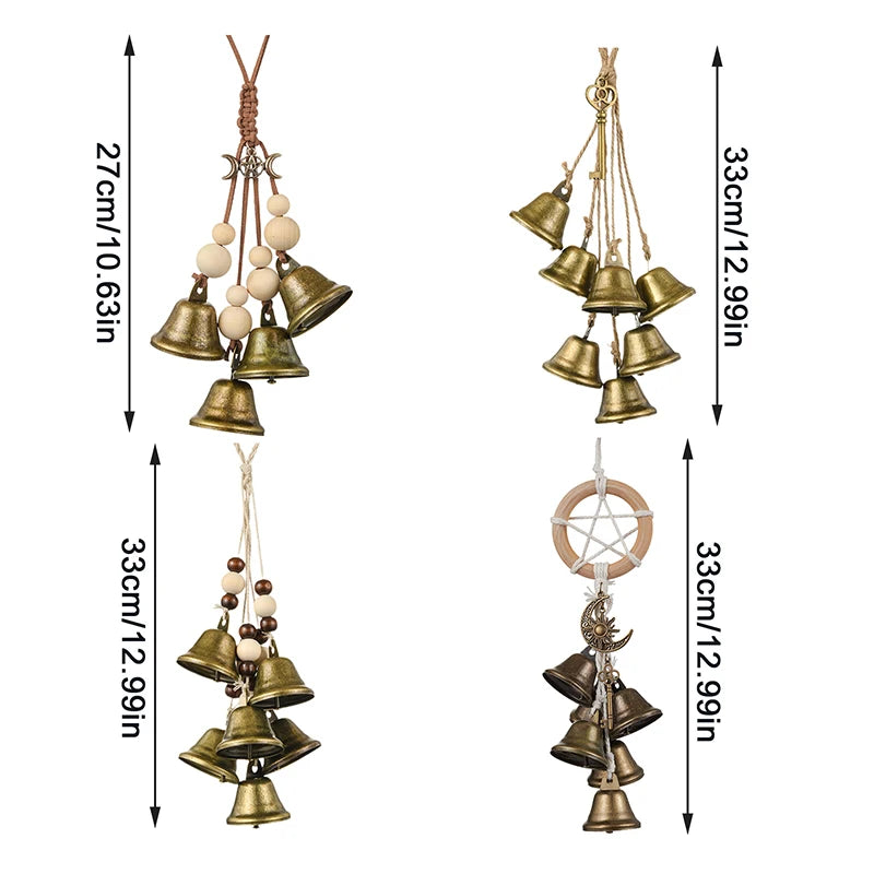 Magic Witch Wind Chimes Bell Hanging Decor Bells Door Protection Qme