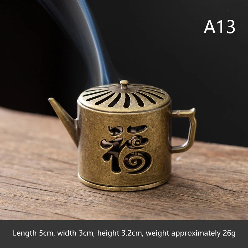 Yoga Meditation Bedroom Ambiance Home Decor Brass Incense Burner Qme A13