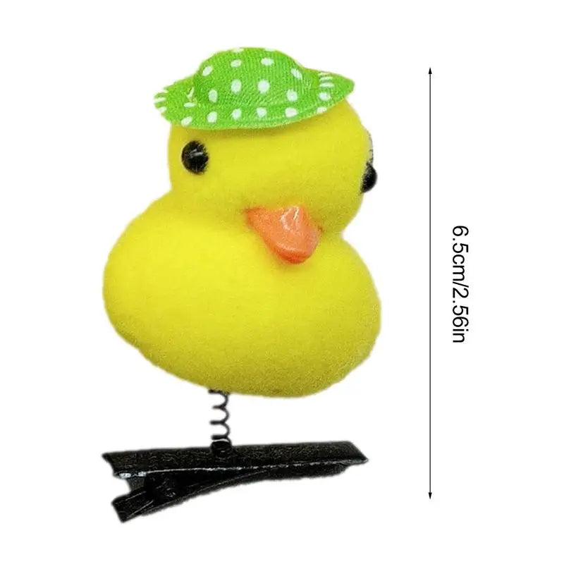 Little Yellow Duck Hairpin Plush Soft Hair Pins Fun Animal Clips Qme