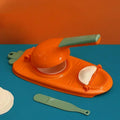 2 In 1 DIY Dumpling Wrapper Artifact Plastic Manual Wrapper Making Mold Dough Pressing Tool Baking Pastry Dumpling Maker Gadget Qme Orange