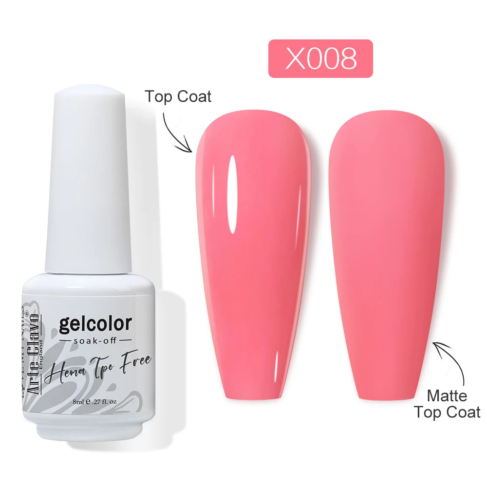 Arte Clavo HEMA Glitter Gel Nail Polish Pink Sliver Gold Sparkling