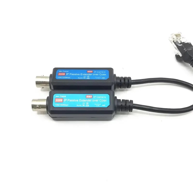 ESCAM 1-CH Passive IP Extender over Coax Transmit IP Camera signal over Existing Coaxial Cable at 100Mbps Qme