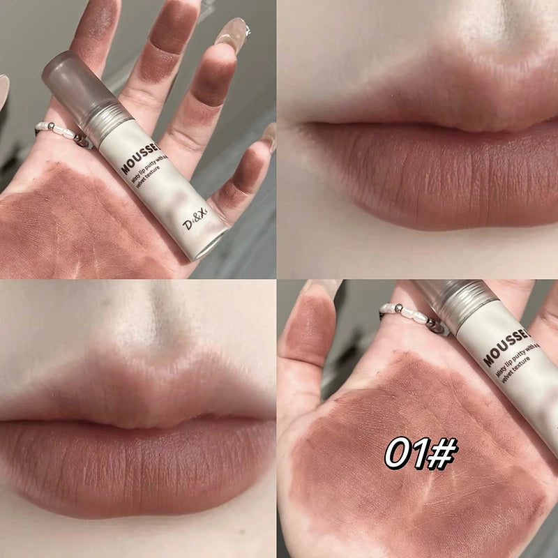 Retro Plum Vintage Lipstick Waterproof Lasting Smoky Nude Purple Matte Lip Mud Natural Black Chocolate Rose Red Lip Tint Makeup Qme 01