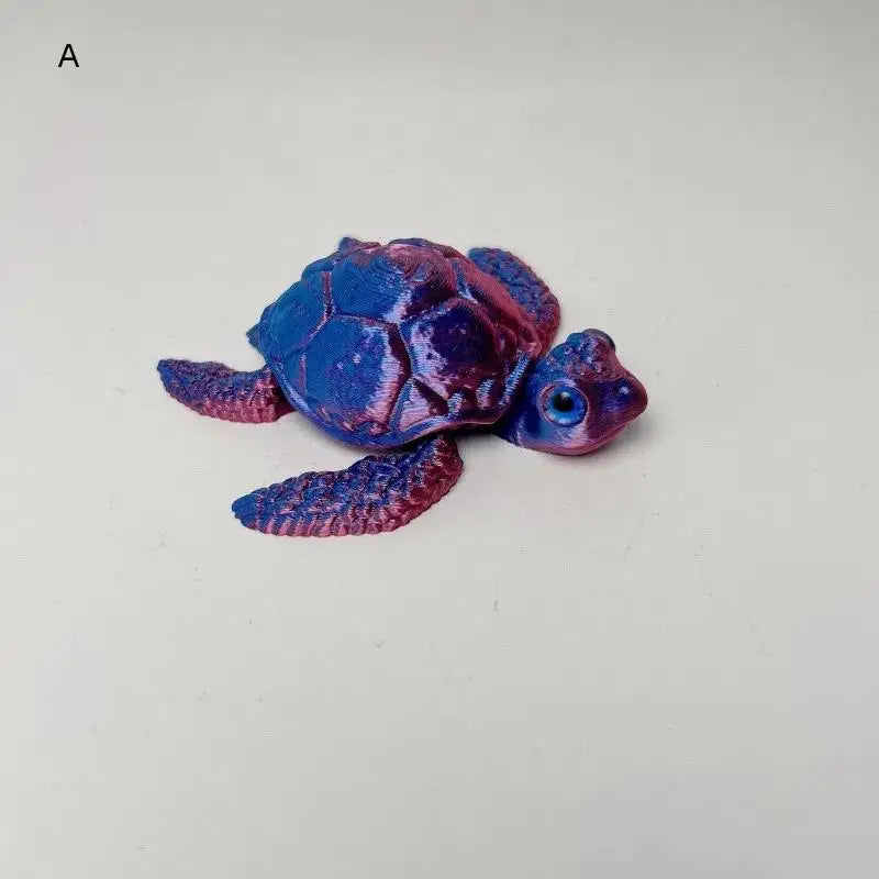 3D Printed Turtle Figurines Movable Joints Collection Desktop Decoration Ornaments Holiday Gifts Qme A