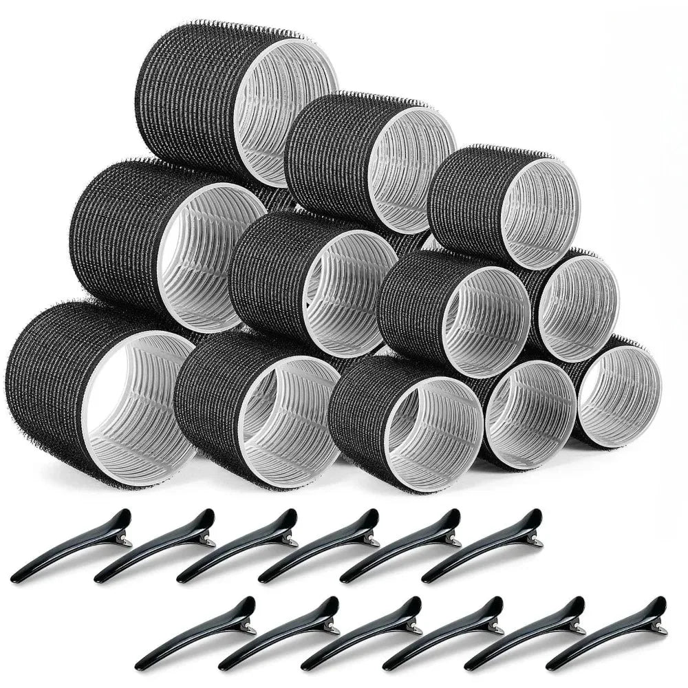 Heatless Hair Styling Self-grip Rollers Clips DIY Easy Use Qme