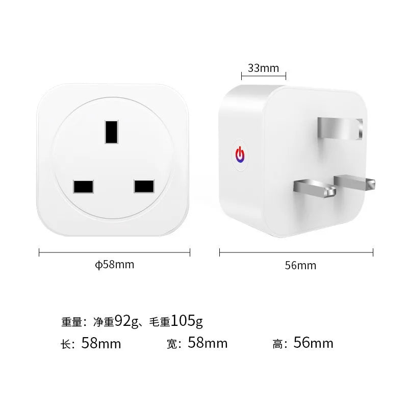 Graffiti Zigbee Smart Socket Phone Remote Control Voice Control English European American Plug Qme