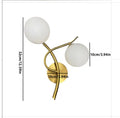 Nordic Modern Iron Wall Lamps LED Bedroom Bed Lamp Learning Corridor Room Indoor Wall Lights Glass Ball Decor Light Fixtures G9 Qme Gold