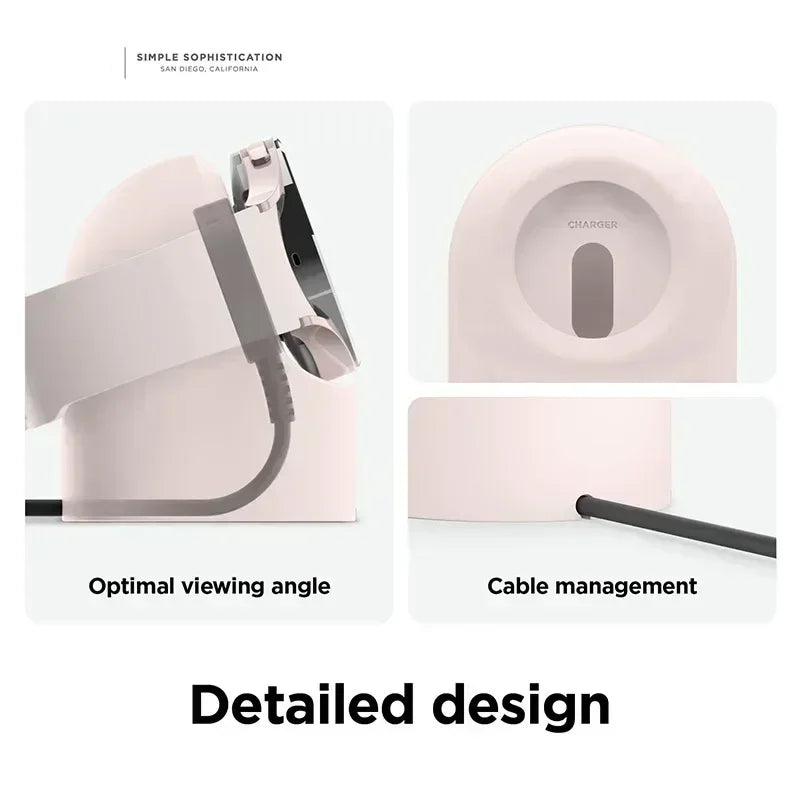 Compatible with Samsung Galaxy Watch 7 6 5 Charger Stand 40 44 46mm Galaxy Watch 5Pro Charger silicone Stand Charging base Qme