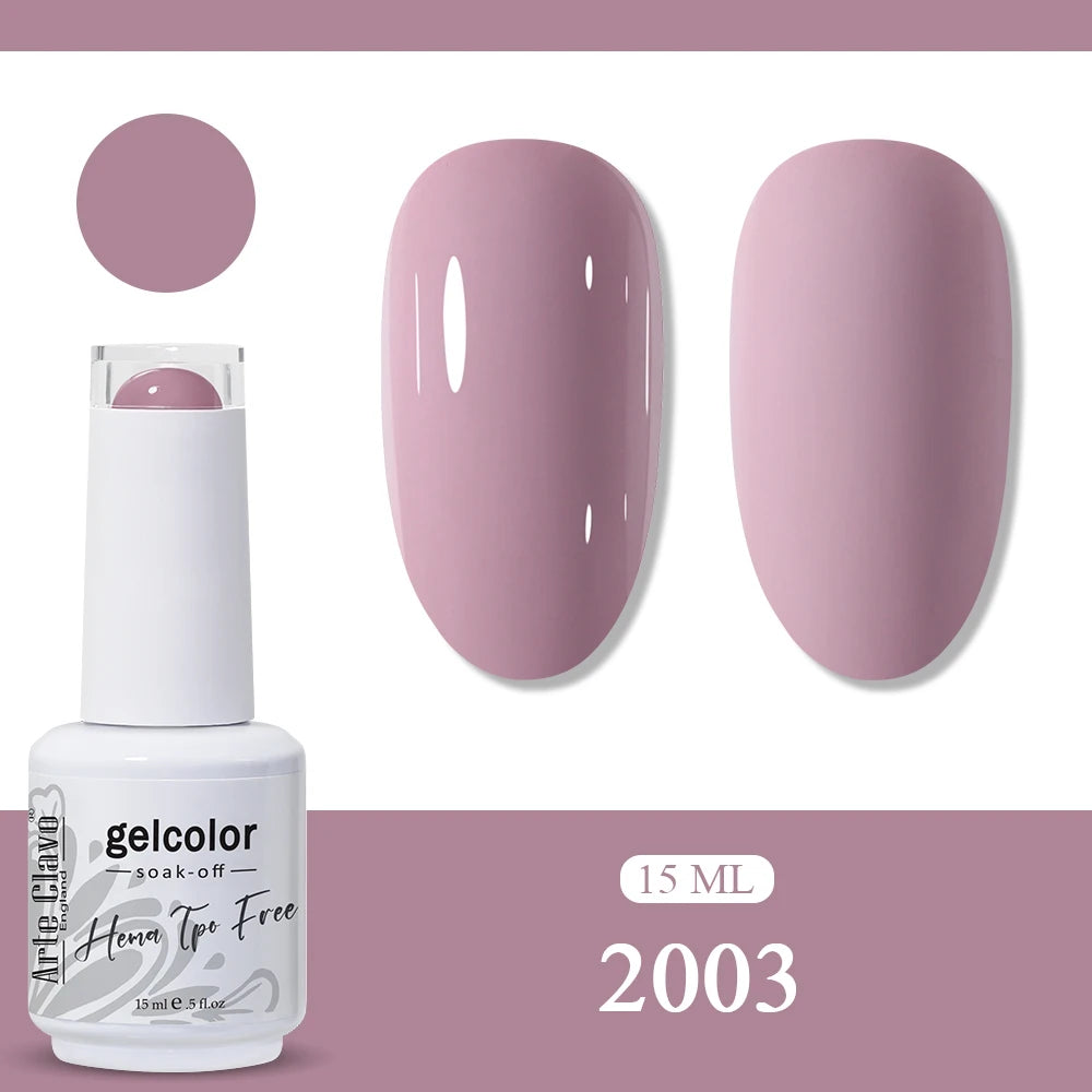 Arte Clavo HEMA TPO Solid Purple Gel Nail Polish Winter Matte DIY Art Qme 2003