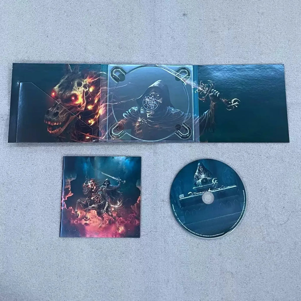 Western Heavy Metal Music CD Epic Fantasy Knight & Steed Art Illustration Themed Cover High-Energy Heavy Rhythm Track Collection Qme