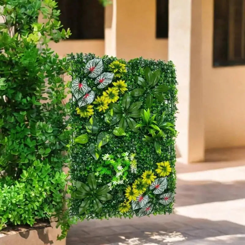 Instant Green Oasis - Lush Faux Wall - Perfect for Creating a Private Retreat in Your Urban Balcony or Garden Qme
