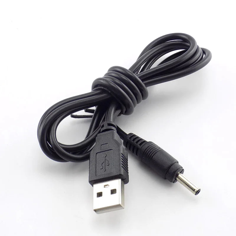 ESCAM 3.5mm Mirco USB Charging Cable DC Power Supply Adapter Charger Flashlight for Head lamp Torch light Rechargeable Battery Qme