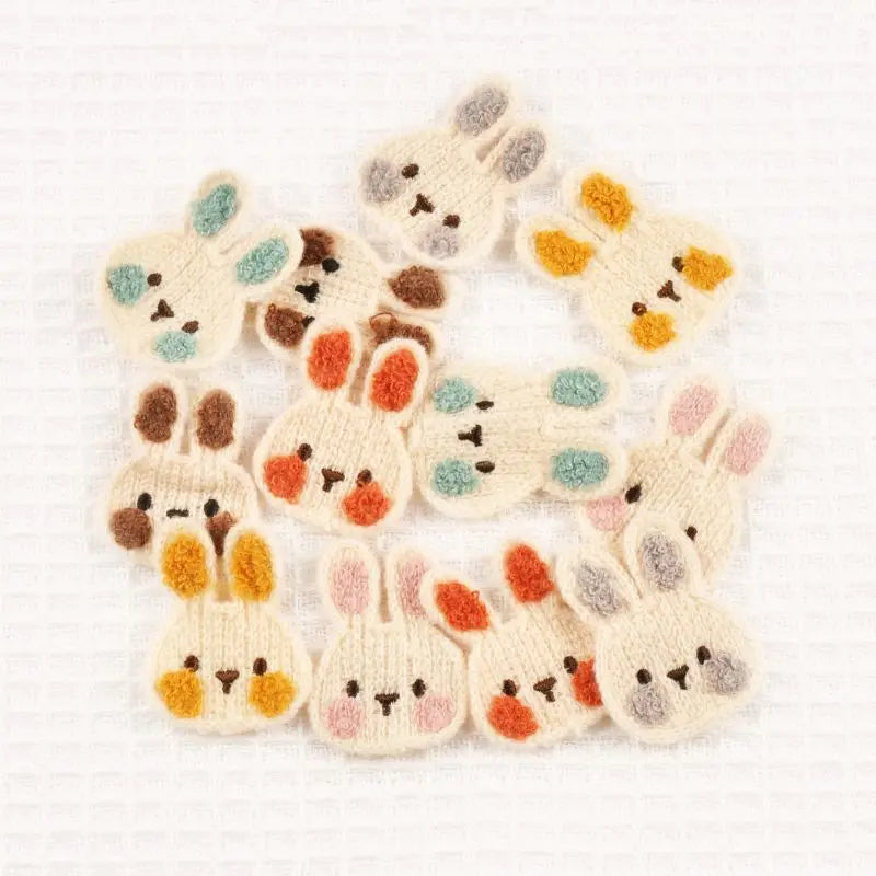 10pcs 36x47mm Multi Color Cartoon Rabbit Applique For Clothing Headwear DIY Decorative sewing Accessories Without Gum CP4170 Qme