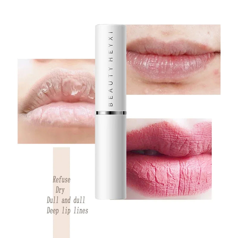 White Tube Lip Balm Moisturizing Colorless Long-Lasting Natural Lipstick Lip Care Makeup Cosmetics Qme