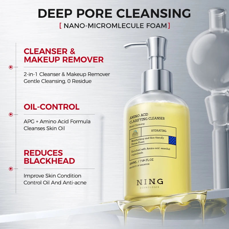 NING DERMOLOGIE Amino Acid Korean Facial Cleanser Salicylic Help Pore Qme