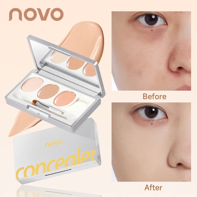 1 Concealer Palette Long-lasting Waterproof Coverage Dark Circles Qme