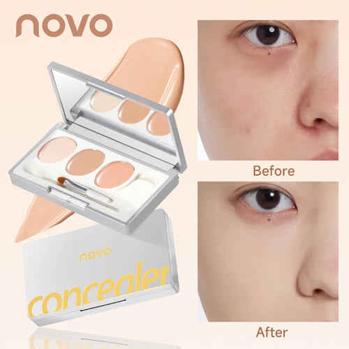 1 Concealer Palette Long-lasting Waterproof Coverage Dark Circles Qme
