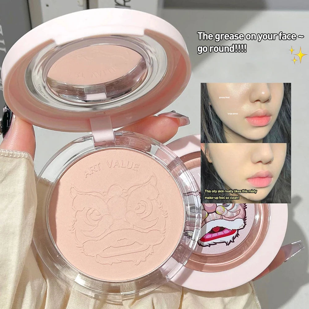 24 Hours Oil Control Makeup Powder Moisturizing Brightening Ultra-matte Press Powder Nature Waterproof Lasting Setting Powder Qme
