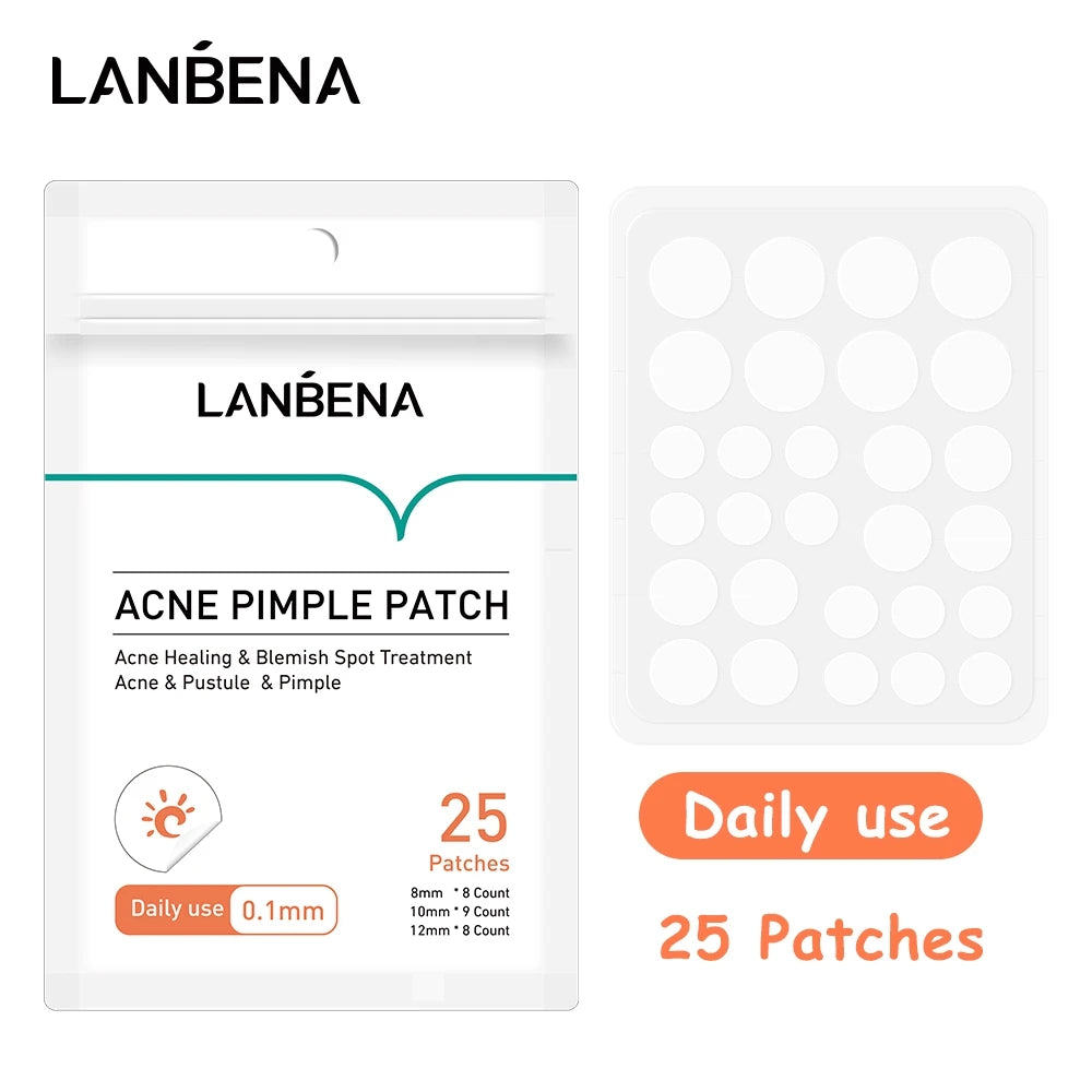 LANBENA Acne Pimple Patch 25pcs Daily Use Invisible Acne Stickers Blemish Treatment Acne Concealer Makeup Qme Day use