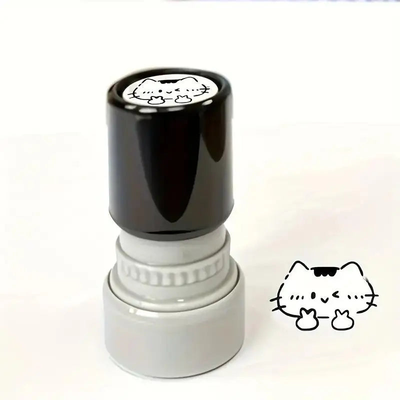 Cute Cartoon Black Kitten Stamp Lovely Shape Journal Stamps DIY Scrapbooking Decoration Collage Signets For Your Choice Qme A2