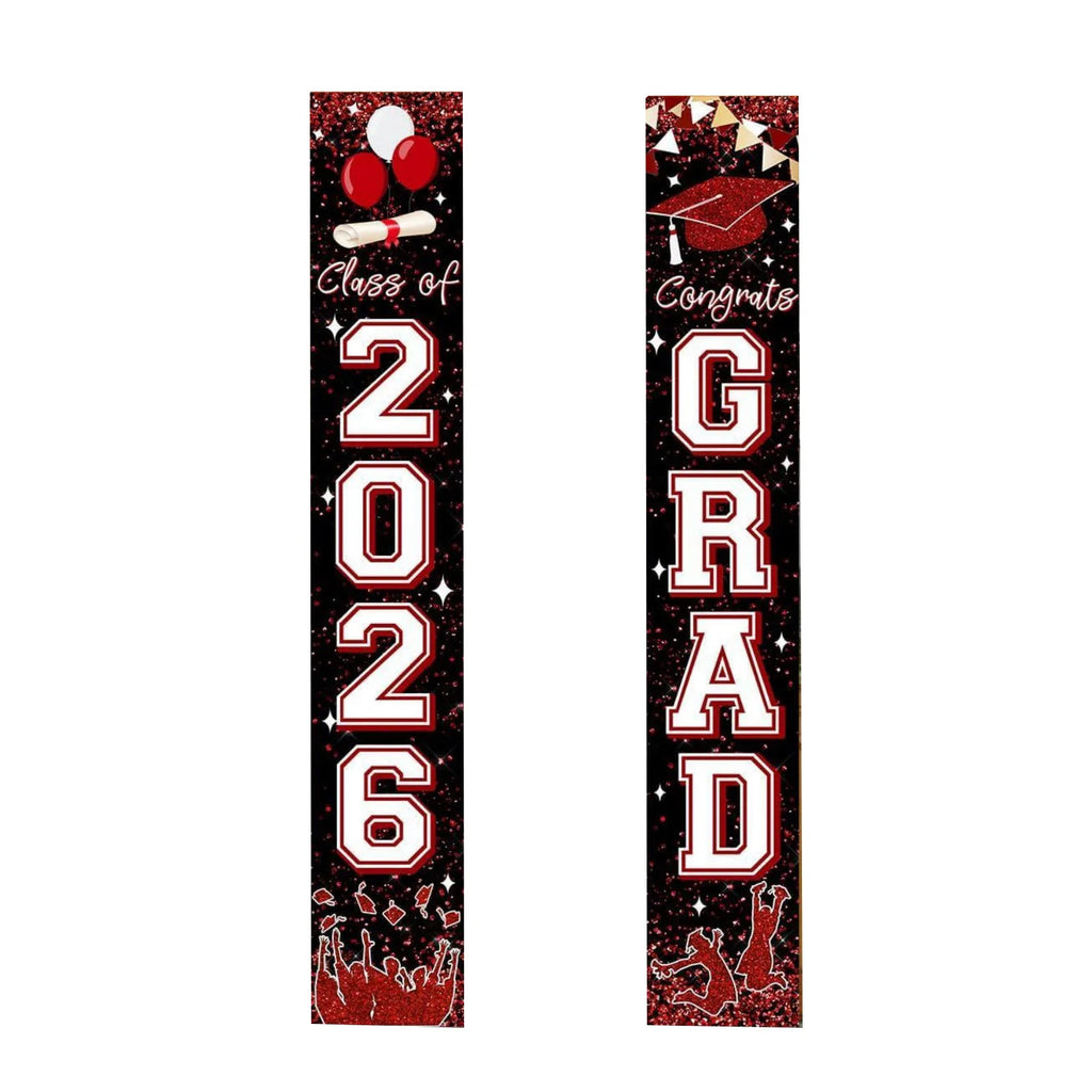 Class of 2026 Graduation Banners Graduate Party Decorations Couplets Porch Signs Indoor Outdoor Banners Party DIY Supplies Qme