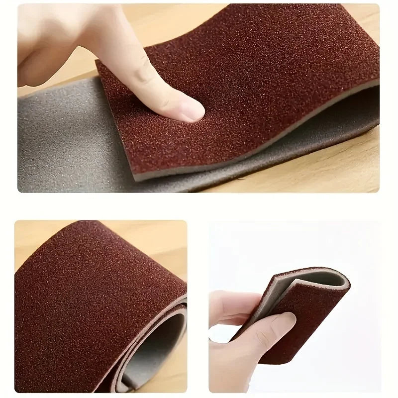 1 Roll, Emery Sponge Wipe, Pot Bottom Cleaning Descaling Sponge, Pot Sponge Brush, Iron Rust Removal Sponge, Cleaning Tool Qme