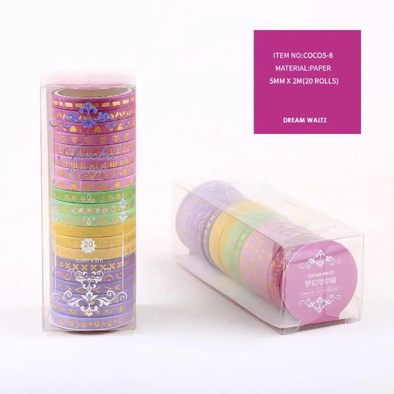 Washi Tape Gold Foil Decorative Adhesive Scrapbooking Ribbons Diary Qme 08