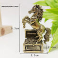 Zodiac Horse Statue Ornament Gifts Brass Horse Feng Shui Horse Figurine Miniatures Crafts Office Home Decor Accessory Qme 1pcs