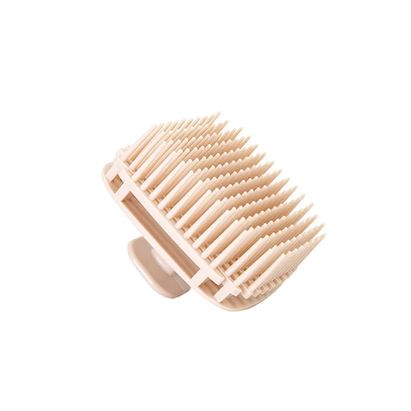 1Pc Soft Shower Hair Washing Comb Square Scalp Massage Shampoo Brush Body Exfoliating Scrubber For Salon Hair Care Cleaning Tool Qme Skin white