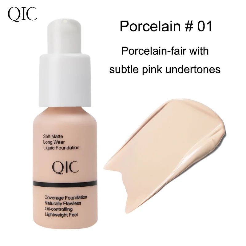 Matte BB Cream, Lightweight Full Coverage Foundation, Long Lasting Moisturizing, Waterproof Sweatproof Oil Control Face Makeup Qme Q515-101