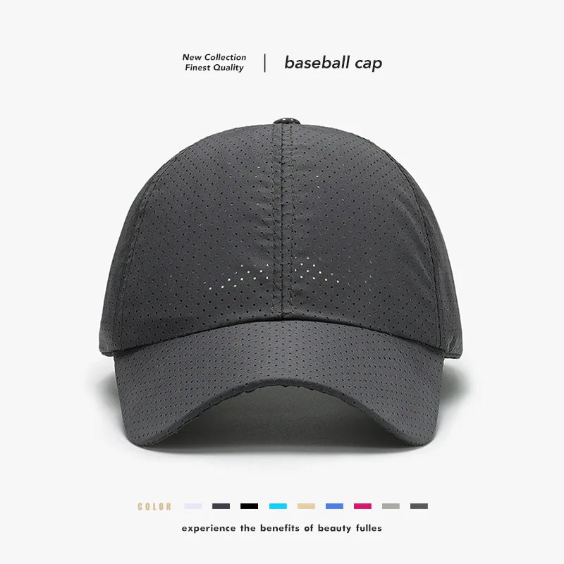 Quick Dry Fishing Hat Ventilated Mesh Long Brim Baseball Cap Outdoor Qme