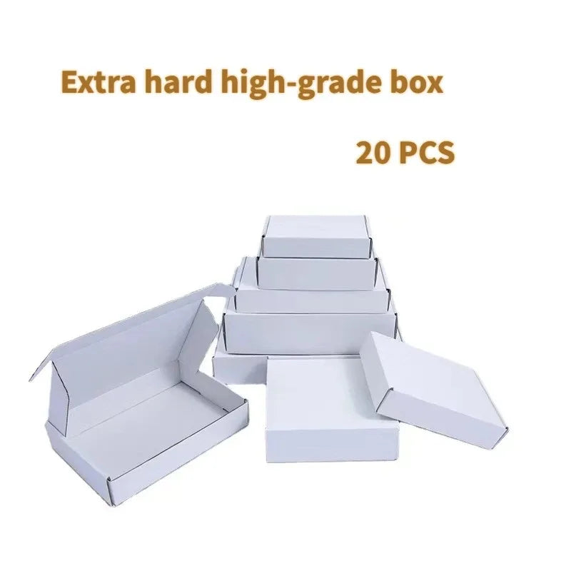 20PCS Corrugated Box Mailers- White /Brown Cardboard Shipping Box Corrugated Box Mailer Shipping Box For Mailer, Moving and Craf Qme